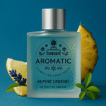 Aromatic Alpine Legend luxury men’s fragrance bottle