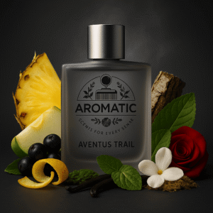 Aventus Trail men’s fruity woody perfume bottle by Aromatic