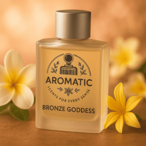 Bronze Goddess women’s warm floral perfume bottle by Aromatic