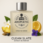 Clean Slate fresh men’s perfume with amber, musk, cedar, and oakmoss notes
