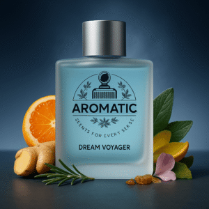Dream Voyager men’s citrus aromatic perfume bottle by Aromatic