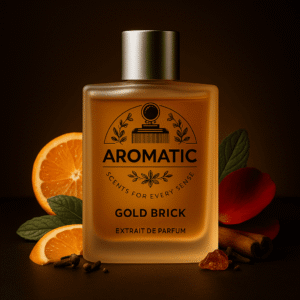 Gold Brick luxury perfume bottle by Aromatic