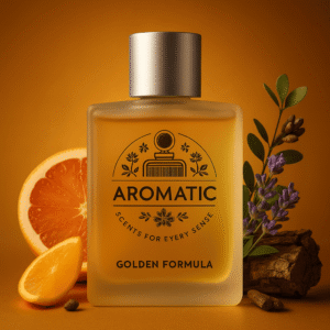 Golden Formula luxury perfume bottle by Aromatic