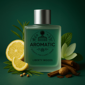 Aromatic Liberty Woods luxury woody fragrance bottle