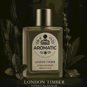 London Timber warm men’s perfume with amber, moss, and tonka bean notes