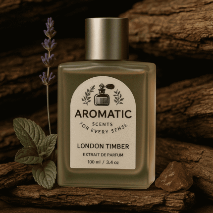 London Timber men’s woody aromatic perfume bottle by Aromatic