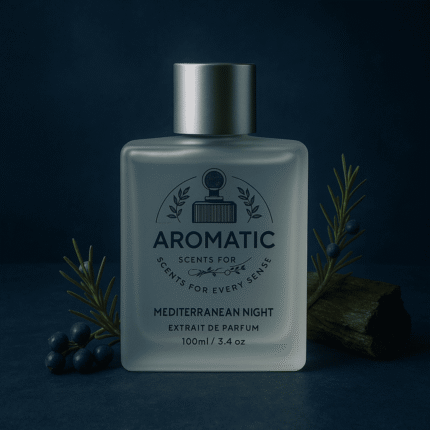 Aromatic Mediterranean Night premium men’s fragrance bottle
