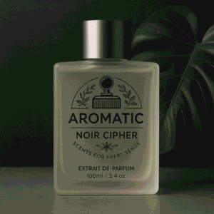 Noir Cipher men’s leather tobacco perfume bottle by Aromatic