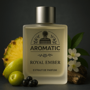 Royal Ember bold men’s perfume with musk, oakmoss, ambergris, and vanilla notes