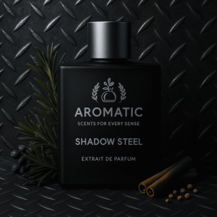 Shadow Steel men’s luxury perfume bottle by Aromatic