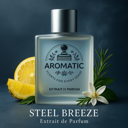Steel Breeze men’s fresh perfume bottle by Aromatic