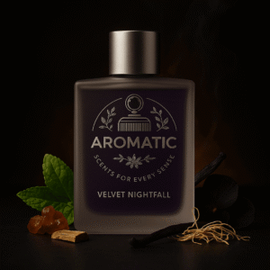 Velvet Nightfall luxury perfume bottle by Aromatic