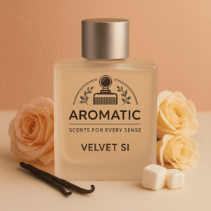 Velvet Si women’s fruity floral perfume bottle by Aromatic