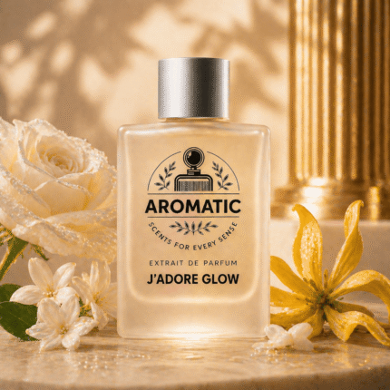 J’adore Glow women’s floral perfume bottle by Aromatic