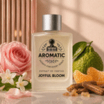 Aromatic Joyful Bloom women’s fragrance with bergamot, mandarin, rose, and jasmine notes