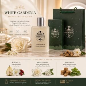 White Gardenia floral perfume bottle by Aromatic
