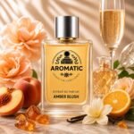 Amber Blush unisex perfume bottle by Aromatic with amber, vanilla, and citrus notes