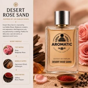 Desert Rose Sand elegant rose perfume for women and men by Aromatic
