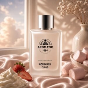 Gourmand Cloud unisex perfume bottle by Aromatic with strawberry, marshmallow, and vanilla notes