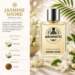 Jasmine Shore fresh and sophisticated jasmine perfume for women and men by Aromatic