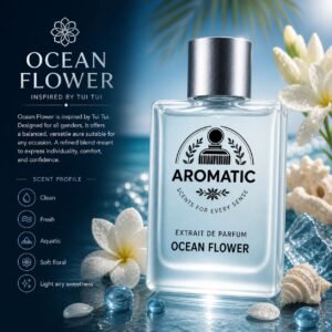 Ocean Flower unisex fresh floral perfume bottle by Aromatic