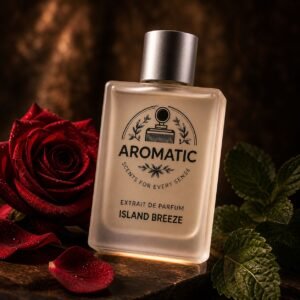 Aromatic Island Breeze unisex fragrance with fruity, white floral, and aquatic notes