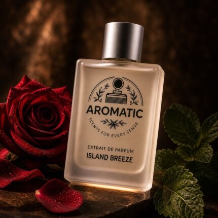 Aromatic Island Breeze unisex fragrance with fruity, white floral, and aquatic notes