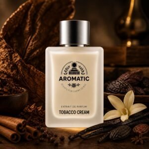 Tobacco Cream perfume bottle by Aromatic with warm vanilla and tobacco fragrance notes