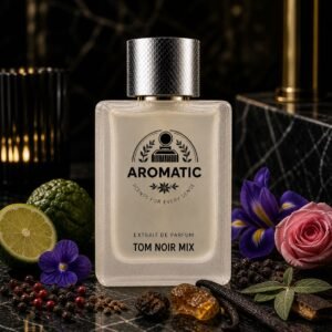 Aromatic Tom Noir Mix unisex fragrance with bergamot, iris, amber, patchouli, and vanilla
