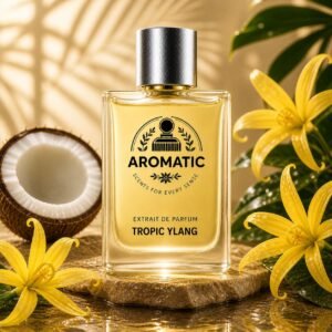 Aromatic Tropic Ylang tropical unisex fragrance with creamy coconut notes