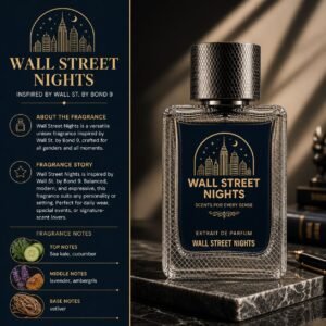 Wall Street Nights sophisticated men’s perfume for evening wear by Aromatic